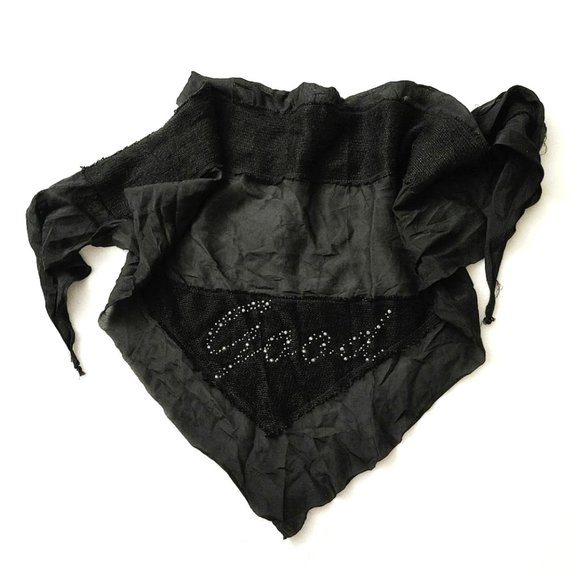 ERUNER 2-pc Set Black Tunic Long Sleeved Round Neck w/ matching Scarf M-L - Picture 5 of 15